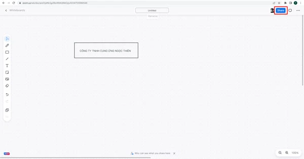 Khi bạn đã tạo bảng trắng, hãy nhấp vào Share ở trên cùng bên phải để gửi bảng trắng cho người dùng khác.  Nhập địa chỉ email của những người dùng mà bạn muốn chia sẻ bảng trắng và đặt quyền của họ. Nhấp vào Send. Ngoài ra, hãy nhấp vào Copy Link rồi dán liên kết vào tin nhắn hoặc email để gửi cho người khác.