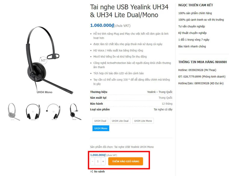 Bước 2: Đặt hàng