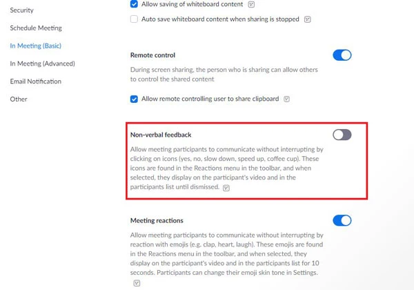 Bật chức năng trả lời nhanh không sử dụng MIC