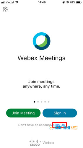 Cách sử dụng Webex Meeting trên điện thoại