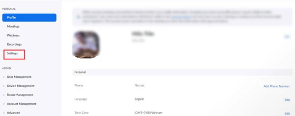 Bật chức năng trả lời nhanh không sử dụng MIC