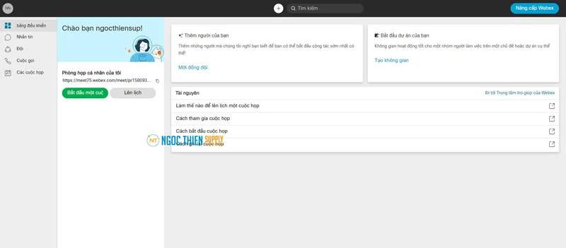 Đăng kí tạo tài khoản trên Webex