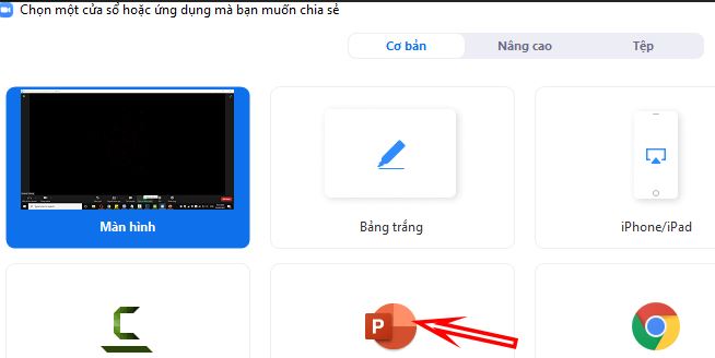 cách chia sẻ bài giảng PowerPoint trên Zoom