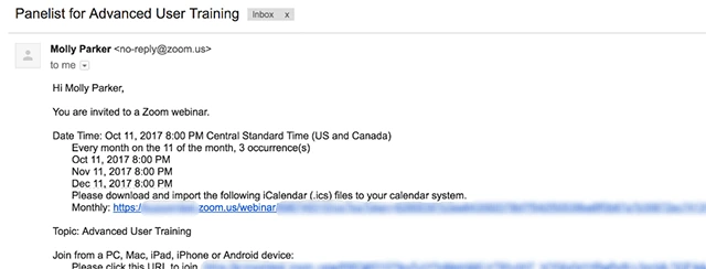 Cách thêm người tham gia vào webinar