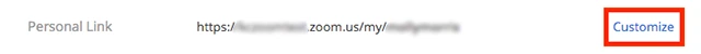 Chọn Tùy chỉnh bên cạnh Liên kết cá nhân.