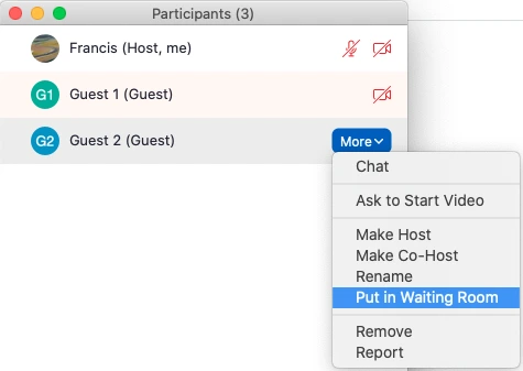 Đưa người tham gia đến Phòng chờ trong cuộc họp Zoom