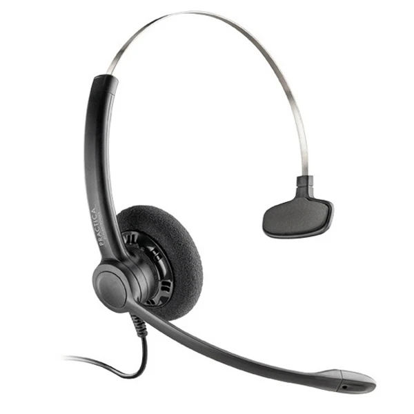 Tai nghe Plantronics (Ploy) Practica SP11 UC USB-A là tai nghe chụp tai một bên, trang bị cổng kết nối USB-A và tương thích với tất cả các nền tảng truyền thông hợp nhất. Plantronics SP11 sở hữu thiết kế siêu nhẹ, bền, đem lại cảm giác thoải mái khi sử dụng cùng chất lượng âm thanh vượt trội.
