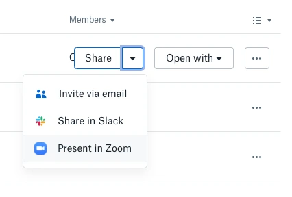 Cách trình bày tệp trong Zoom từ Dropbox