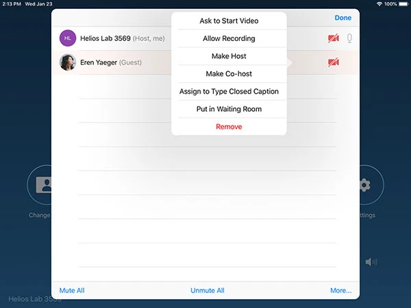 Đưa người tham gia đến phòng chờ trong cuộc họp