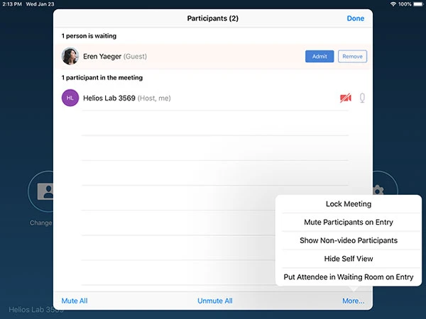 Hướng dẫn sử dụng tính năng phòng chờ trên Zoom Rooms