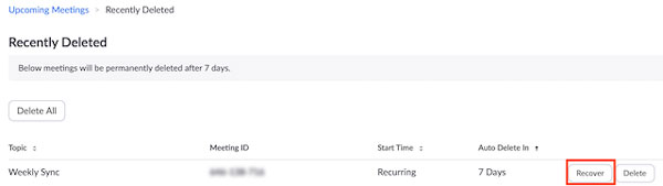 Hướng dẫn cách khôi phục cuộc họp đã xóa trong Zoom