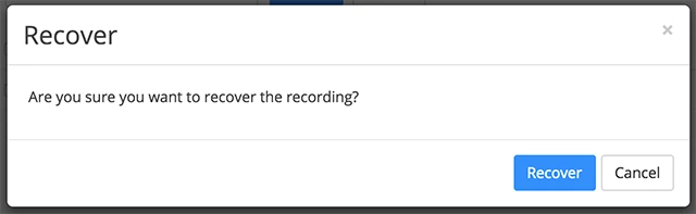 Nhấp vào&nbsp;Recover [Khôi phục]&nbsp;một lần nữa để xác nhận.