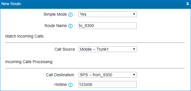 Trên TG200, tạo tuyến Mobile to IP để định tuyến các cuộc gọi đến đến PBX.