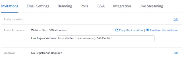 Cách thêm người tham gia vào webinar