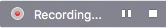Quá trình ghi cũng có thể được dừng hoặc tạm dừng bằng cách nhấp vào chỉ báo ở góc trên cùng bên trái.