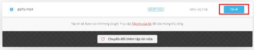 Chờ cho đến khi nó tải lên và chuyển đổi GIF thành Video. Khi hoàn tất, hãy nhấp vào nút Tải về để lưu tệp video trên PC của bạn.
