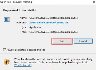 Sau khi tải về xong, các bạn mở ứng dụng và chọn&nbsp;Run&nbsp;để tiến hành cài đặt.