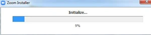 Quá trình cài đặt Zoom PC đang được tiến hành
