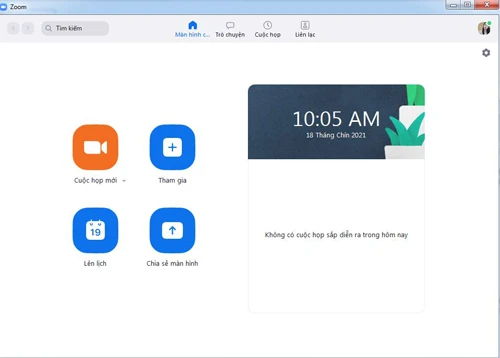 Giao diện cài đặt Zoom thành công.