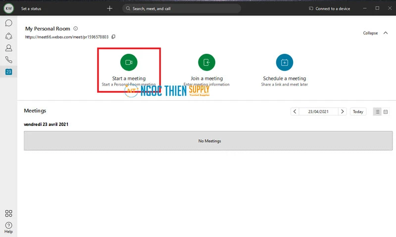 Cách tạo phòng họp trên Webex