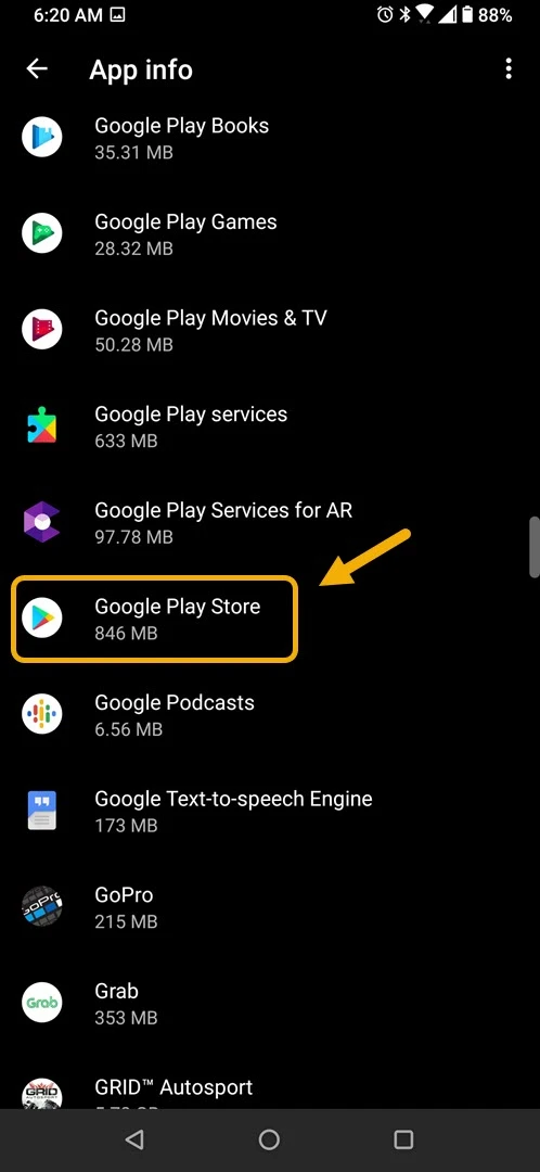 Nhấn vào Google Play Store [Cửa hàng Google Play]