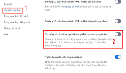 Cách bật hoặc tắt Tắt tiếng tất cả người tham gia khi họ tham gia cuộc họp trên Zoom