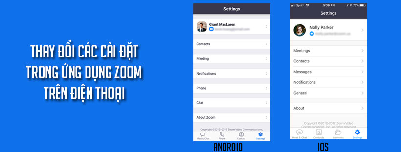 Thay đổi các cài đặt trong ứng dụng Zoom trên điện thoại