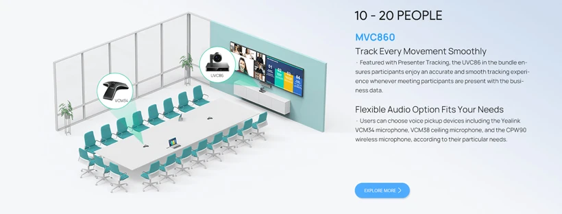 Thiết bị hội nghị Yealink cho phòng họp 10-20 người