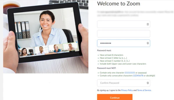Sau khi click vào nút Active your Zoom Account. Quý khách sẽ được chuyển đến trang kích hoạt tài khoản Zoom bằng trình duyệt