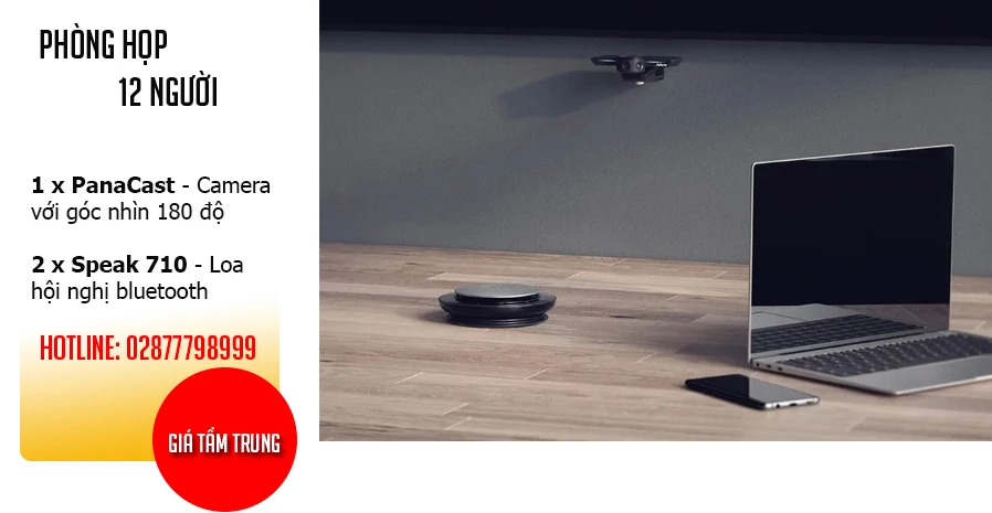 Trọn bộ thiết bị họp Jabra cho phòng họp 12 người giá tầm trung
