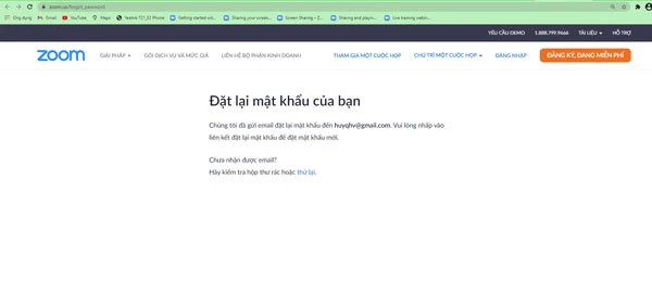 Lỗi Zoom báo sai mật khẩu