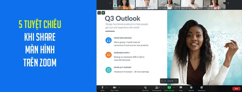 5 tuyệt chiêu khi share màn hình trên zoom