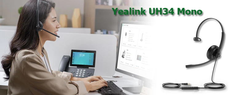Tai nghe usb Yealink UH34 Mono: Tại sao tổng đài viên nên chọn?