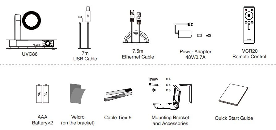 Nội dung gói Yealink UVC86
