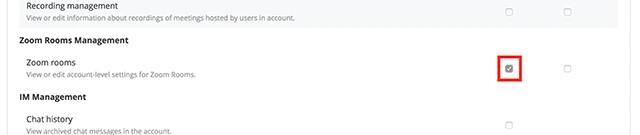 Đánh dấu Xem cho Zoom Rooms. 