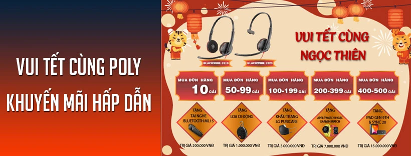 Vui tết cùng Poly - Khuyến mãi hấp dẫn