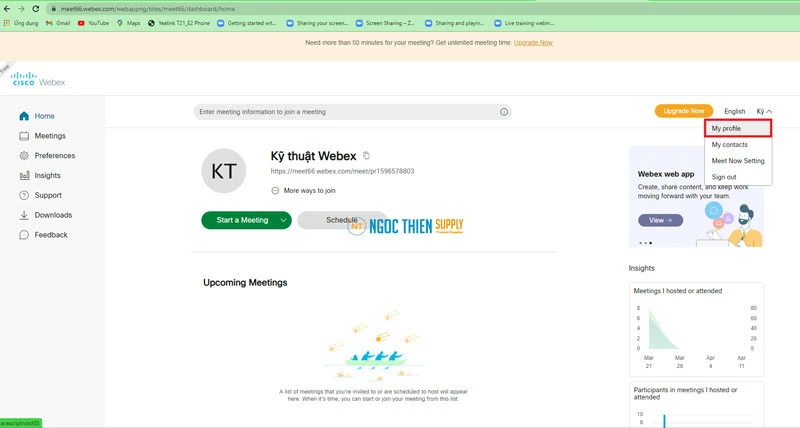 Cách xóa tài khoản Webex Free vĩnh viễn