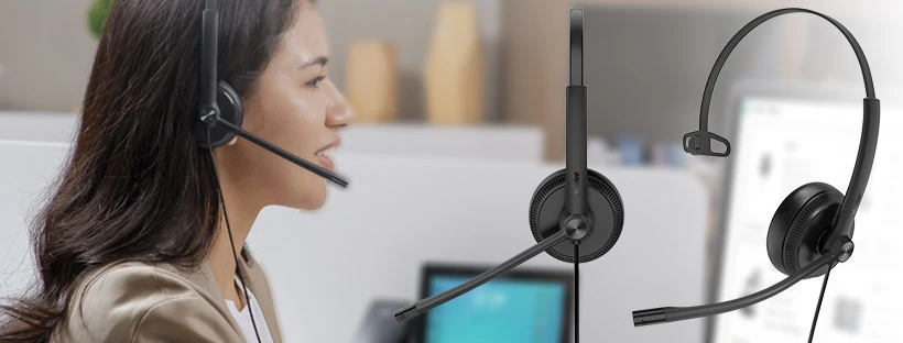 Yealink UH34 Mono top tai nghe giá rẻ có mic tốt để học tiếng anh