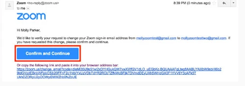 Nhấp vào Confirm Change để kết thúc quá trình thay đổi email.