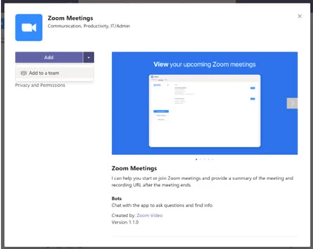 Cài đặt từ Zoom Marketplace