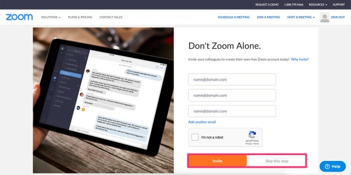 Bước thứ hai sẽ nhắc bạn thêm đồng nghiệp vào lúc này.&nbsp;Nhấp vào Skip this step để chuyển sang bước cuối cùng.