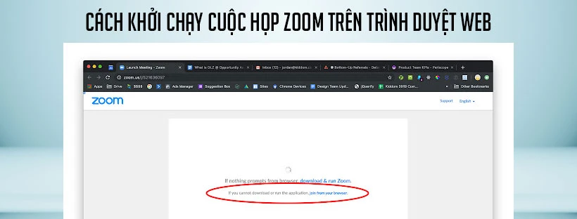 Cách khởi chạy cuộc họp Zoom trên trình duyệt web